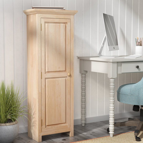 Winston Porter Adelaja 48'' Tall Solid Wood Storage Accent